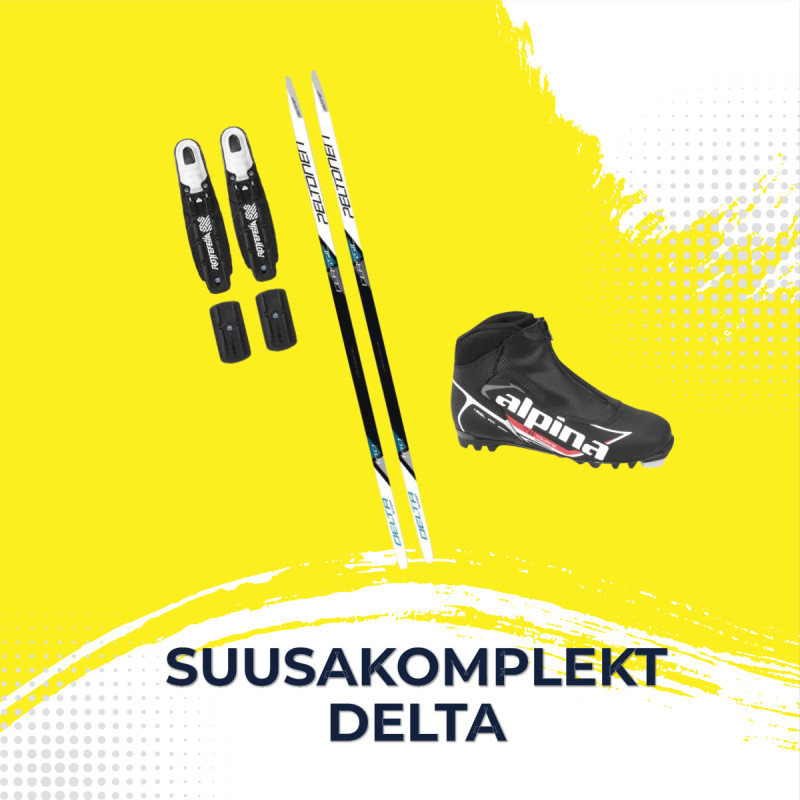 Suusakomplekt DELTA täiskasvanutele ja noortele 180-200cm