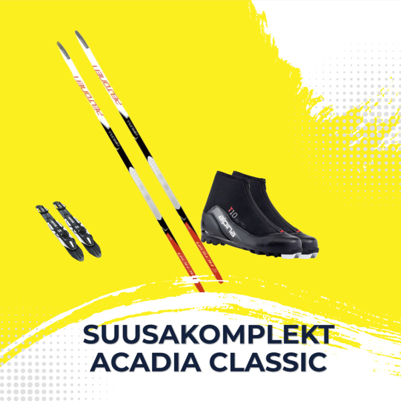 Klassikasuusakomplekt ACADIA CLASSIC harrastajale Alpina T10 saapaga