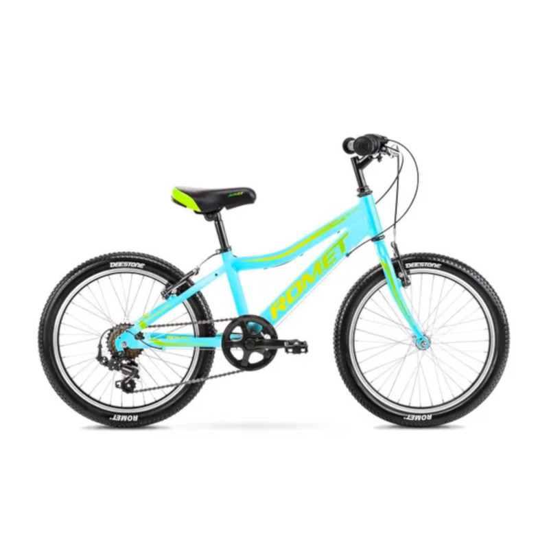 Lasten polkupyörä ROMET Rambler KID 1 (2023) 20", sinivihreä-keltainen