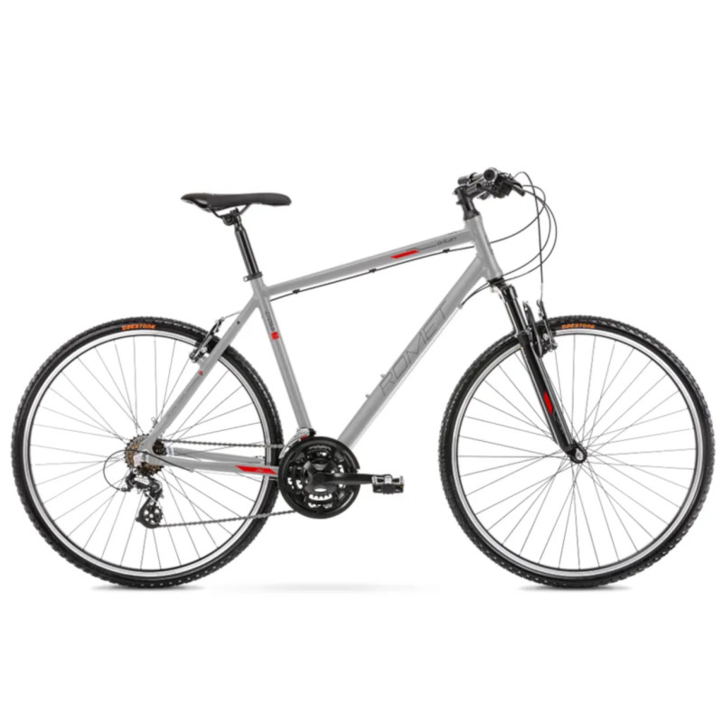 Men's hybrid bike ROMET Orkan M (2024) gray-red