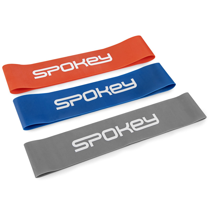 Võimlemiskummide komplekt SPOKEY Flex Set (3 tk) oranž-sinine-hall