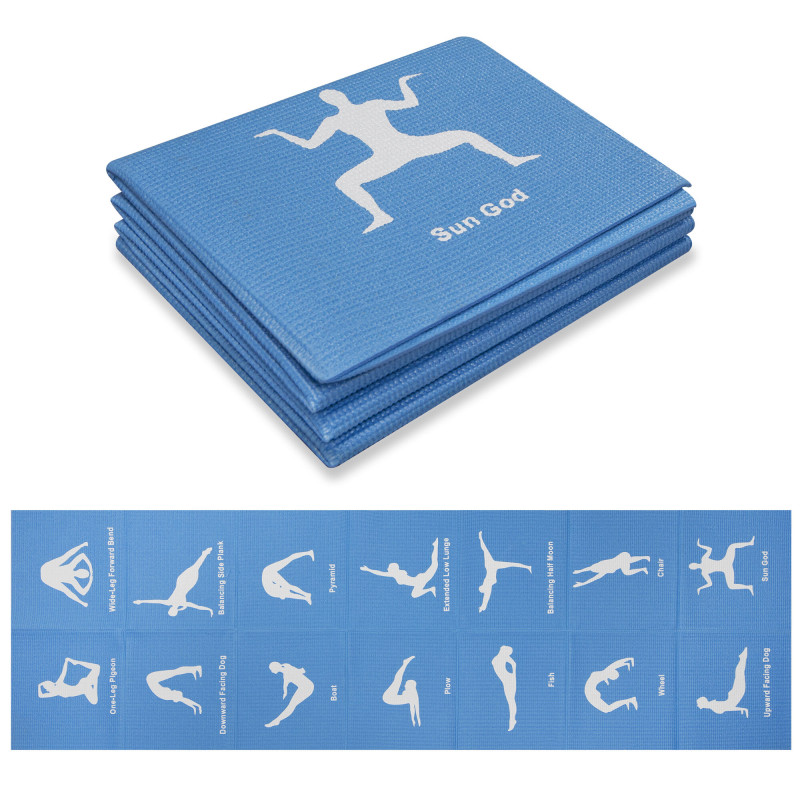 Foldable yoga mat SPOKEY Mallow, blue