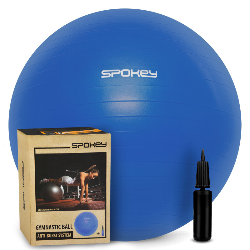 Vingrošanas bumba SPOKEY Fitball III, 65 cm, zila