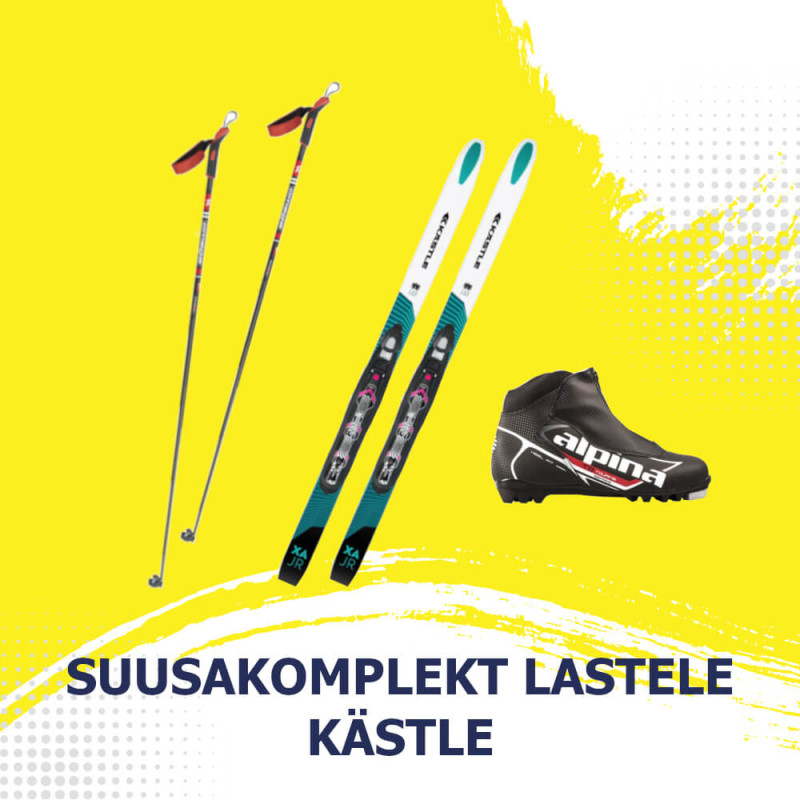 Лыжный комплект KÄSTLE детский/юношеский с ботинком Alpina T8 + палками