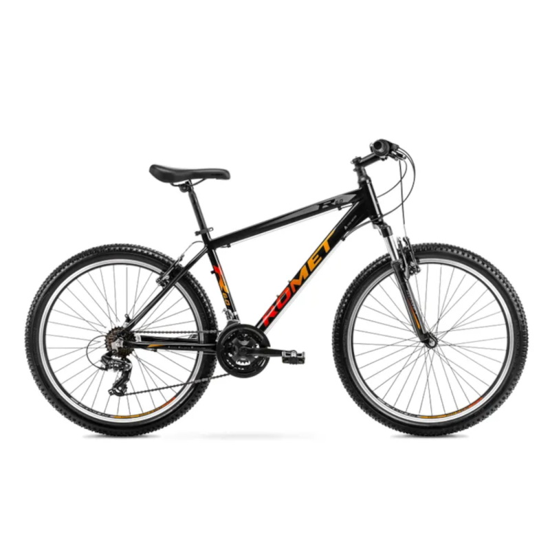 Youth bicycle ROMET Rambler R6.0, 26" black-orange-red