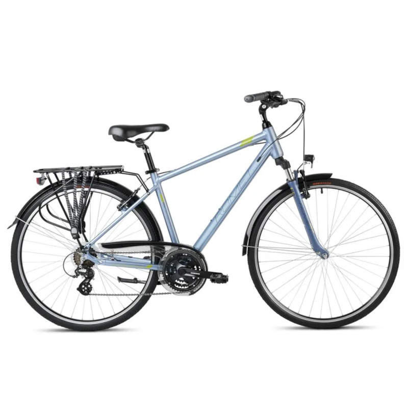 Гибридный велосипед ROMET Wagant 0 (2024) 28", серо-зеленый