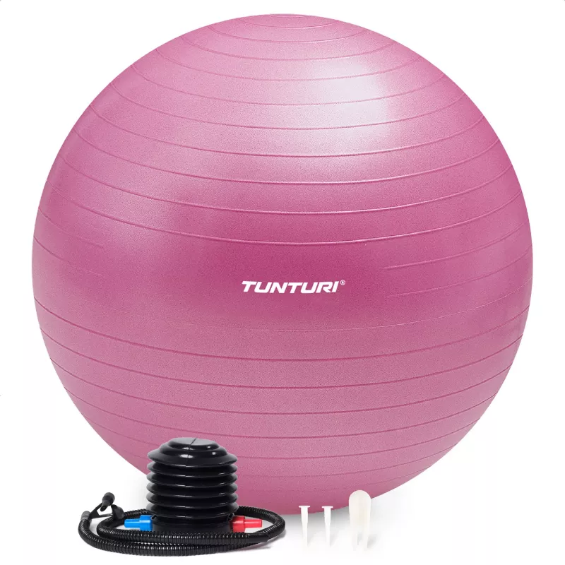 Gymnastics ball TUNTURI Gymball 75cm Anti Burst, purple
