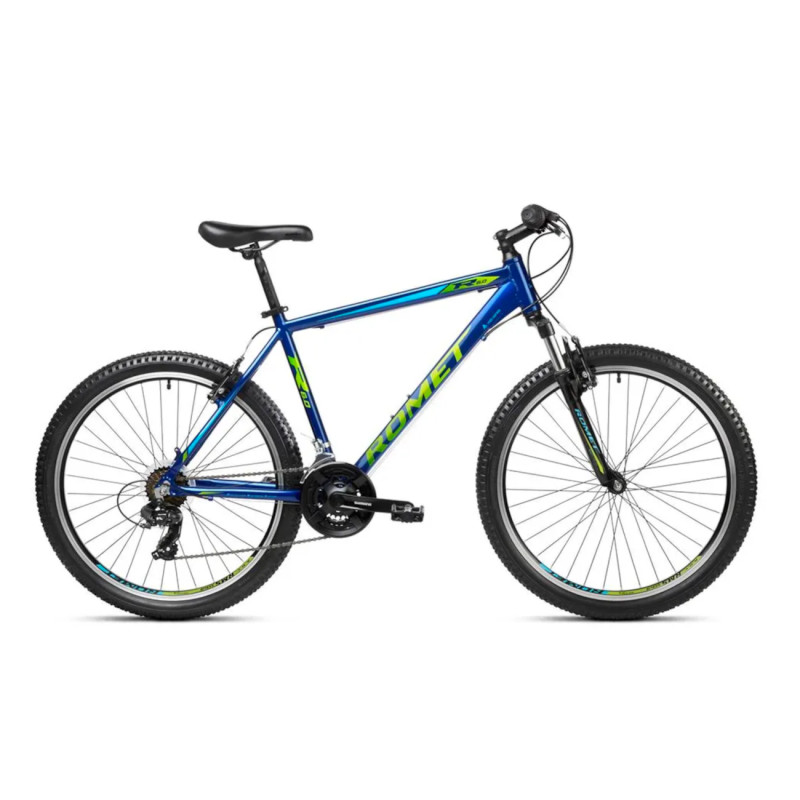 Велосипед ROMET Rambler R6.0: 26", темно-сине-салатовый