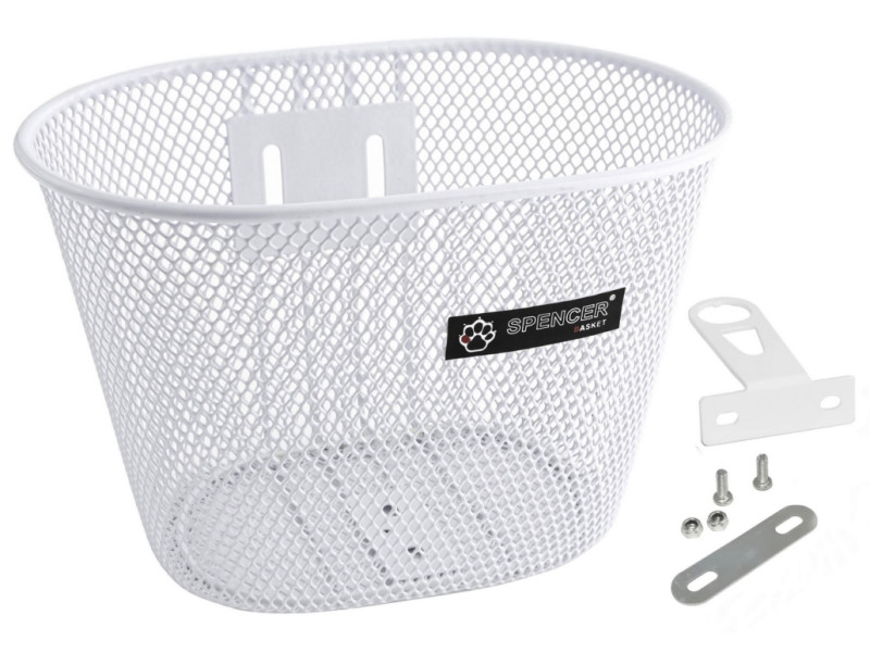 Front basket for children's bike SPENCER 16-24″, metal, white