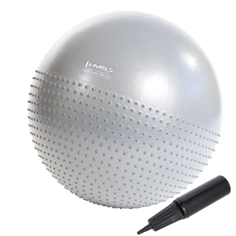 Гимнастический мяч HMS YB03N Gym Ball 65 см, светло-серый