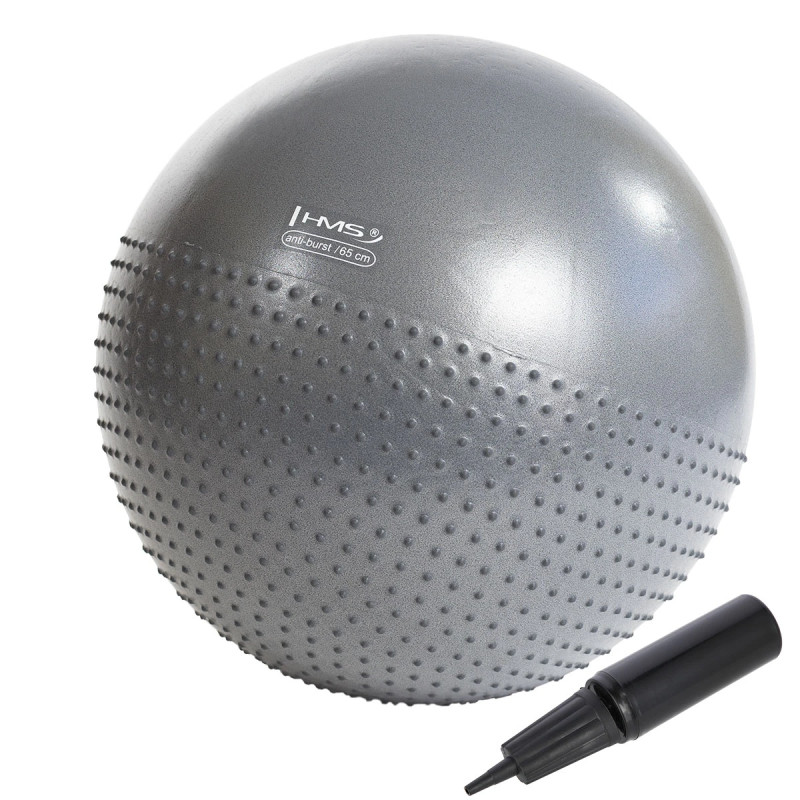 Гимнастический мяч HMS YB03N Gym Ball 65 см, серый