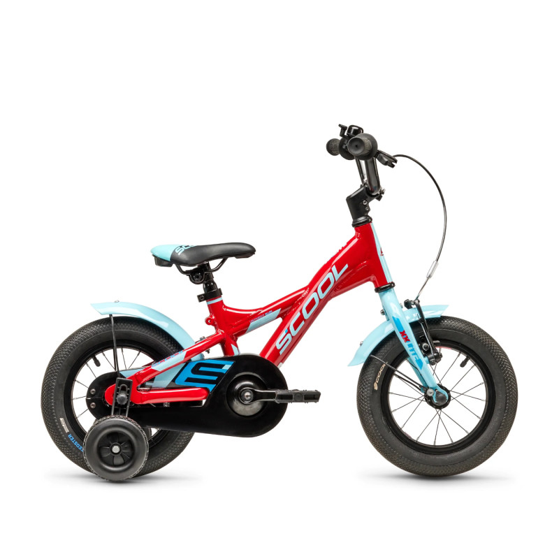 Bērnu velosipēds S´COOL XXlite 12" (2024) sarkans/gaiši zils