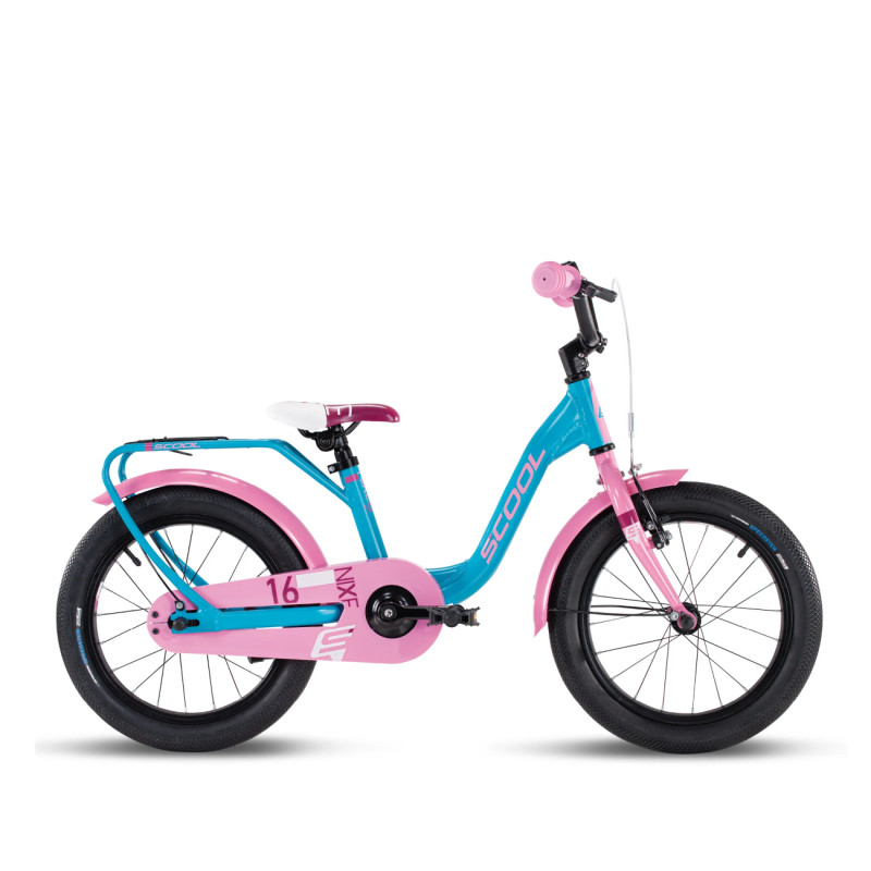 Детский велосипед S´COOL niXe 16" (2024 г.) синий/розовый