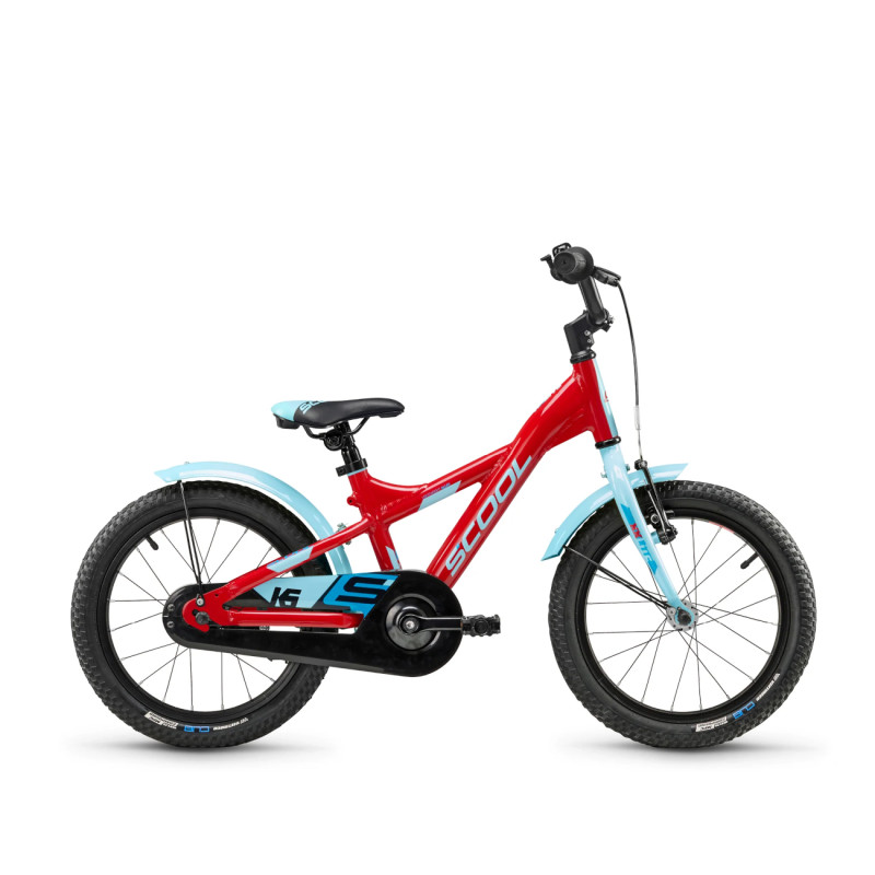 Bērnu velosipēds S´COOL XXlite 16" (2024) sarkans/gaiši zils