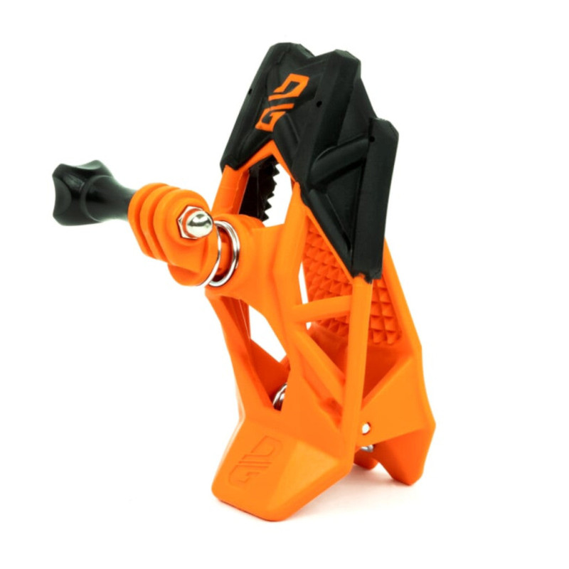Helmet chin mount for adventure camera Dango Design (black/orange)