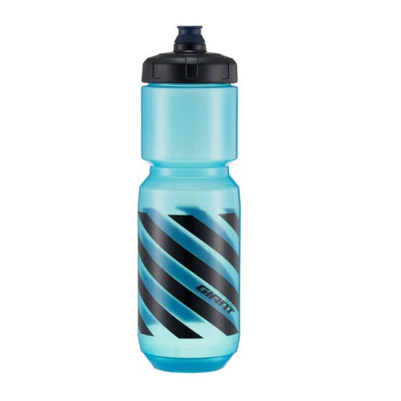 Dzeramā pudele GIANT DOUBLESPRING 750ml Caurspīdīgs zils/melns, caurspīdīgs-zils-melns