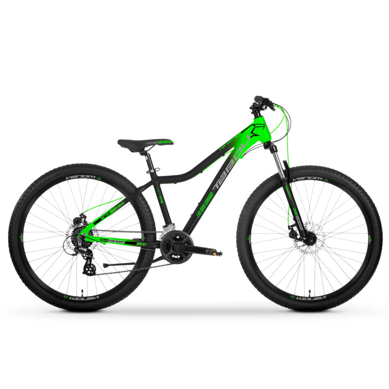 Велосипед TABOU Venom 3 (2024) 27,5", зеленый/черный, для молодежи 15+ лет