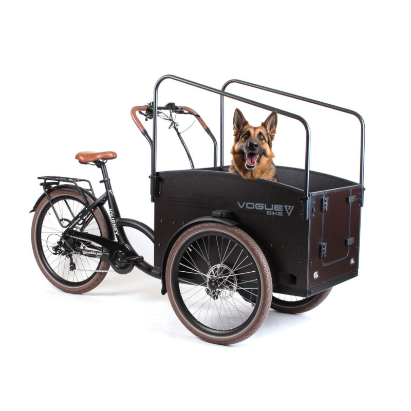 Electric box bike VOGUE Journey Dog, 7k, black-brown
