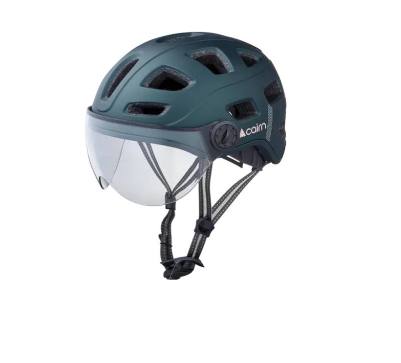 Helmet CAIRN QUARTZ Transparent Visor LED USB Matte Metallic Night