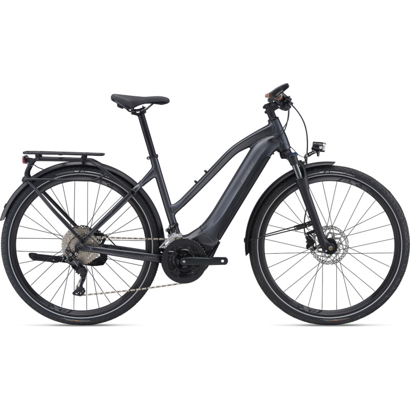 Elektriskais velosipēds GIANT Explore E+ 1 STA (2022) 28" Gunmetal melns, melns