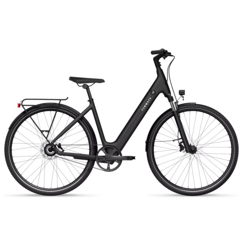 Electric bicycle TENWAYS CGO800S, Midnight Black