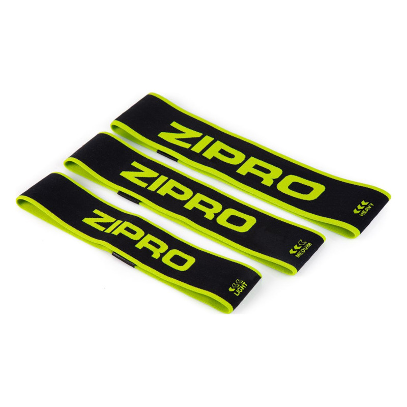 Vingrošanas lentu komplekts ZIPRO Mini Band 3gab, melns-zaļš