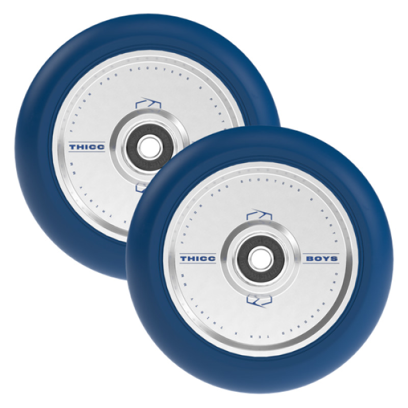 Wheel for scooter FUZION Thiccboys Wheels 30 x 110mm Navy/Silver (pair)