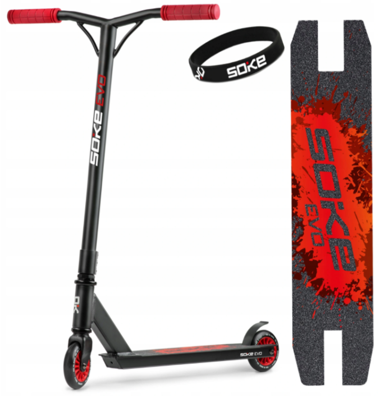 Trick scooter SOKE EVO, black-red