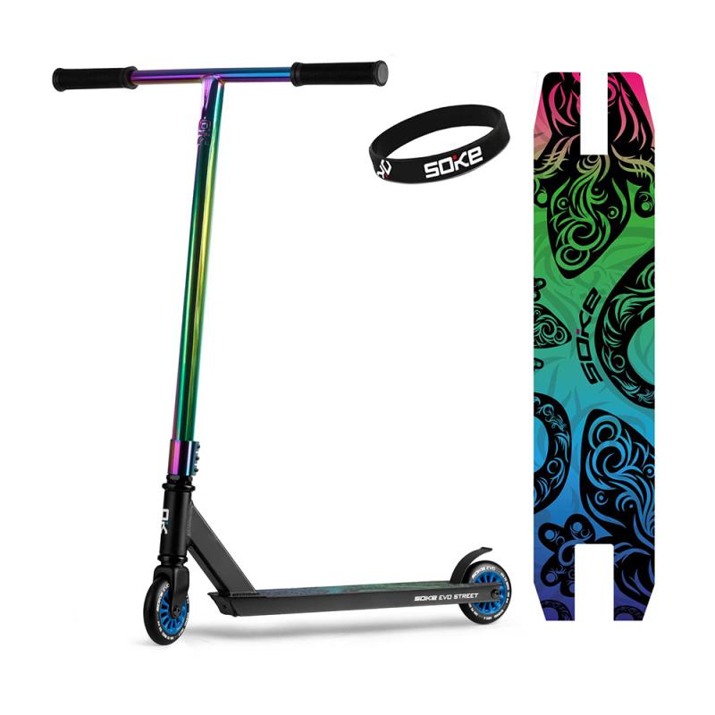 Trick scooter SOKE EVO, black-neochrome