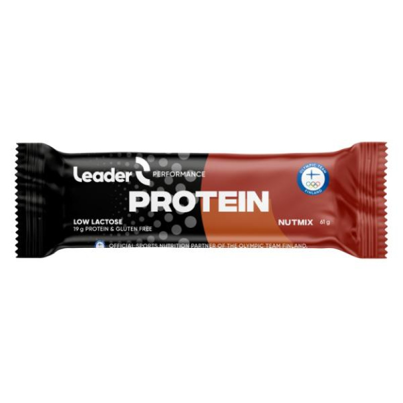 Proteiinipatukka LEADER Performance Protein Bar. Pähkinäseos 61 g