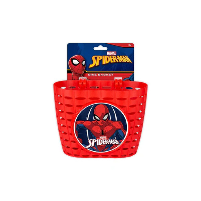 Front basket Spiderman, red