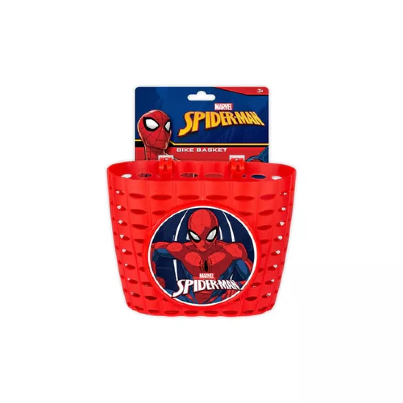 Front basket Spiderman, red