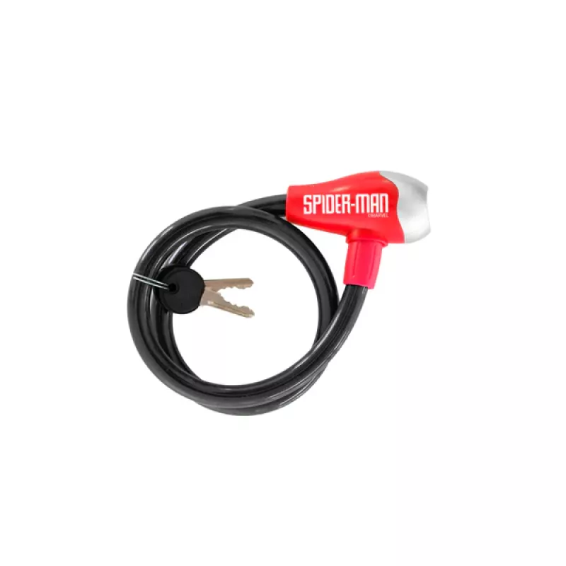 Cable lock Spiderman 65cm, black-red