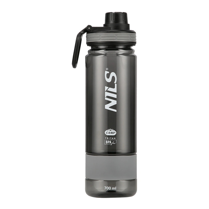 Бутылка для воды NILS NCD07, 700 мл, черно-серая