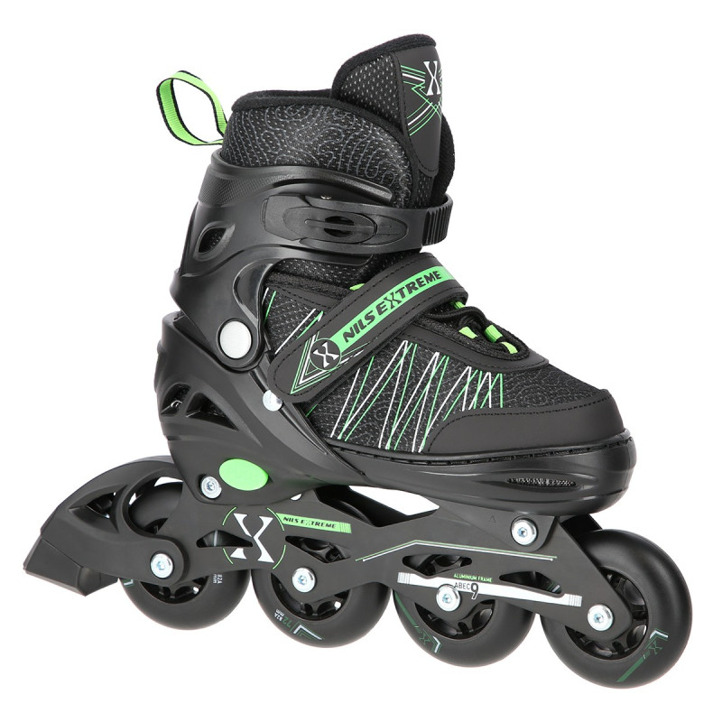 2in1 (roller) skates NILS EXTREME NH11912, black/green, (31-34)
