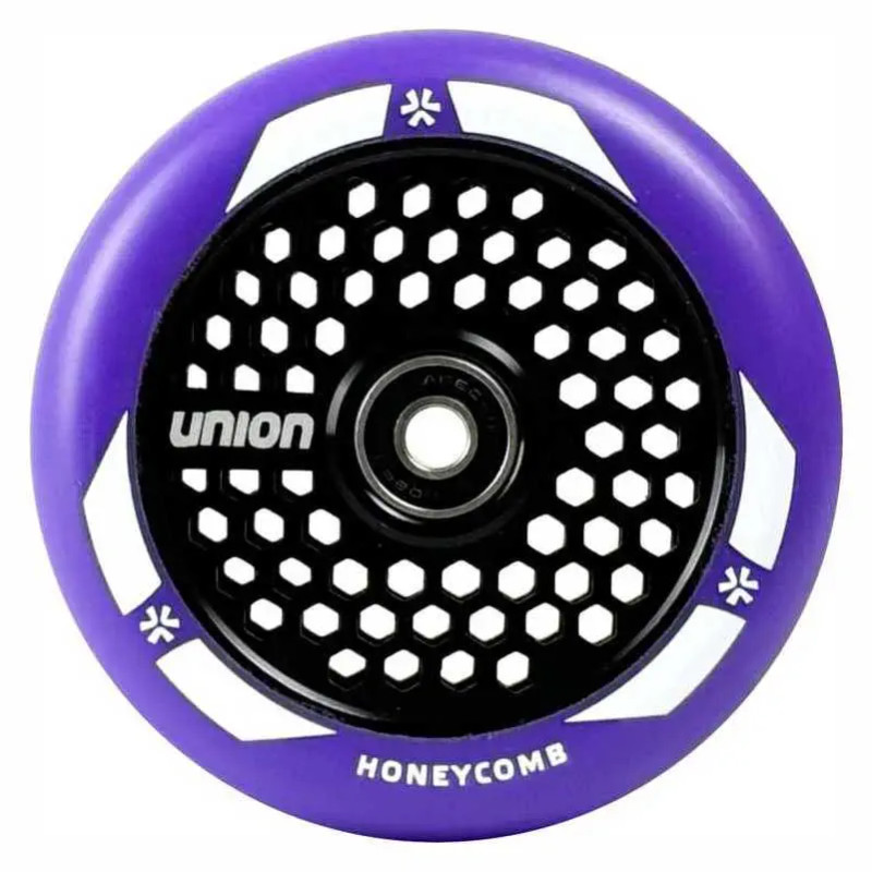 Wheel for a scooter UNION Honeycomb Pro Scooter Wheel 110mm, purple/black