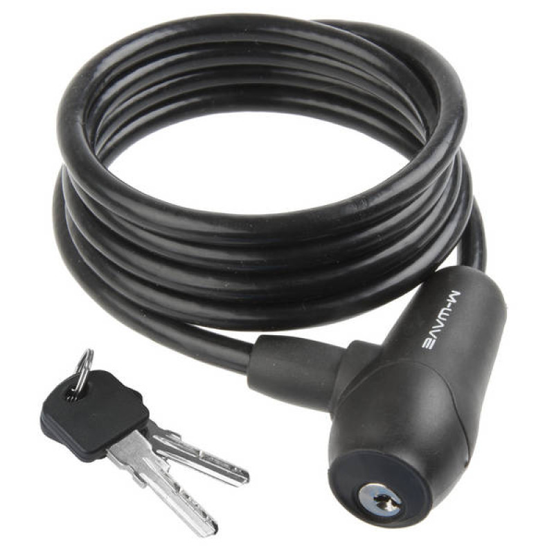 Cable lock M-WAVE 150cm x 8mm, black