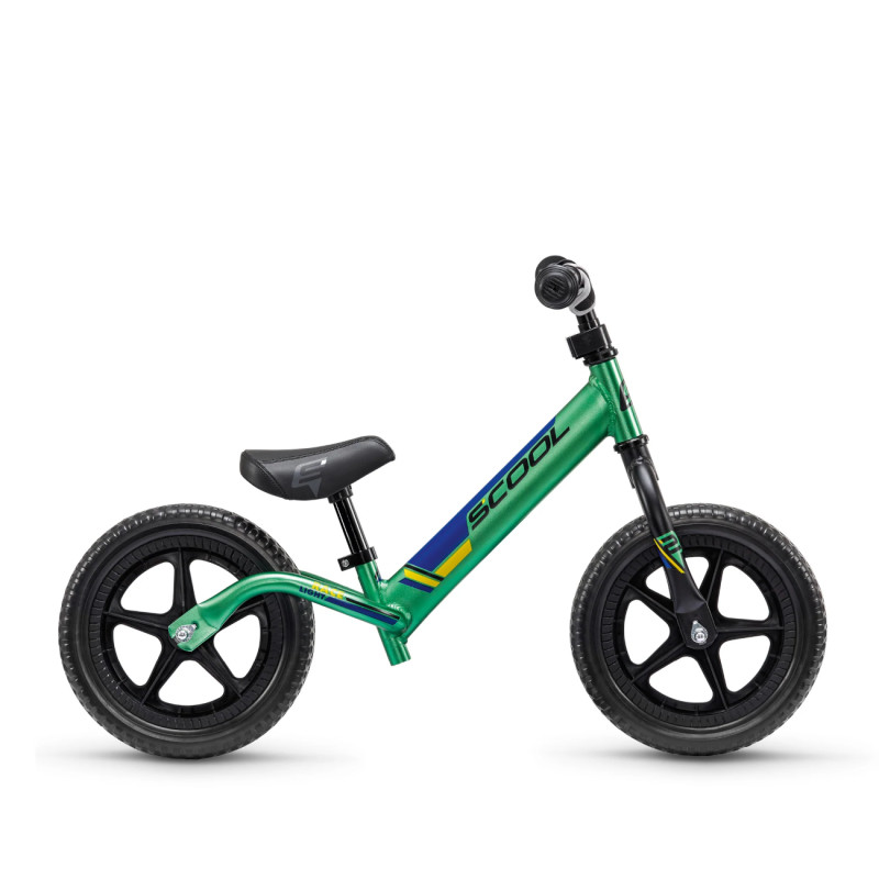 Беговой велосипед S´COOL pedeX Race Light, 12 дюймов зеленый/желтый