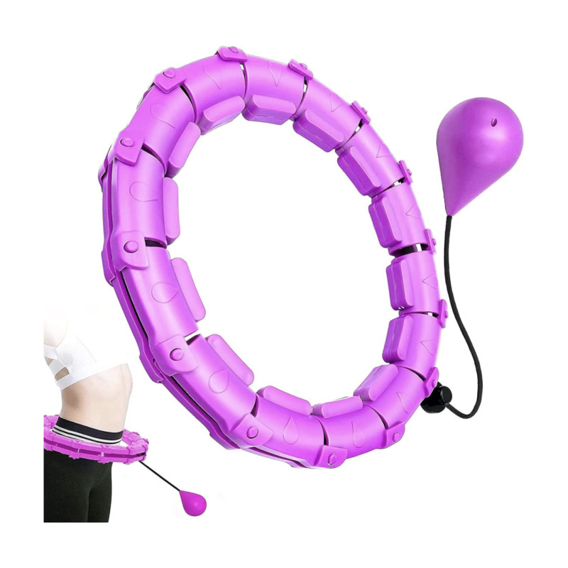 Обруч массажный с грузом Smart Hula Hoop M1, фиолетовый