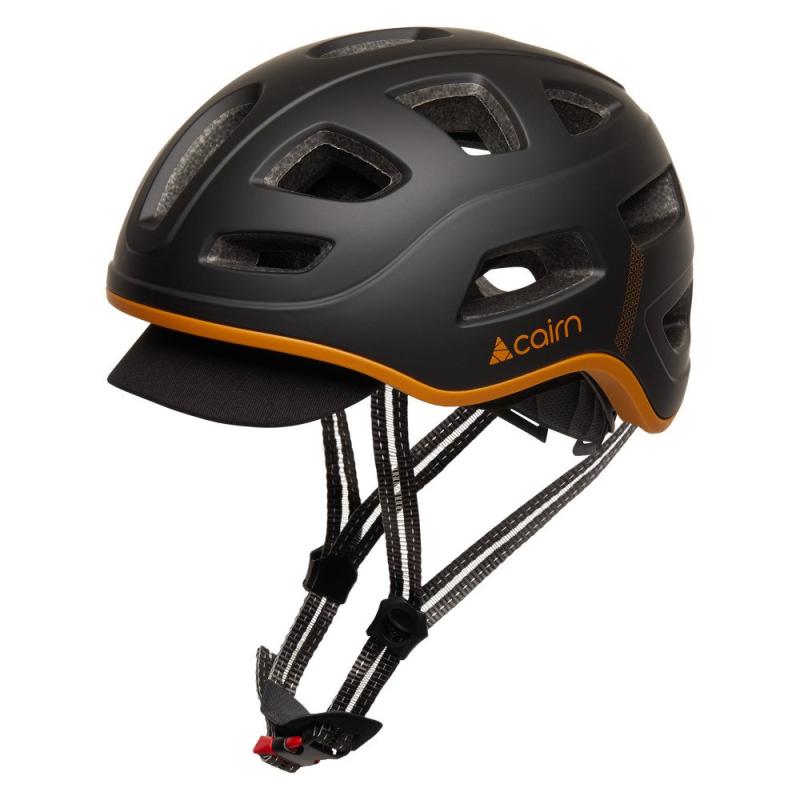 Helmet CAIRN QUARTZ LED USB Matte Black Cognac