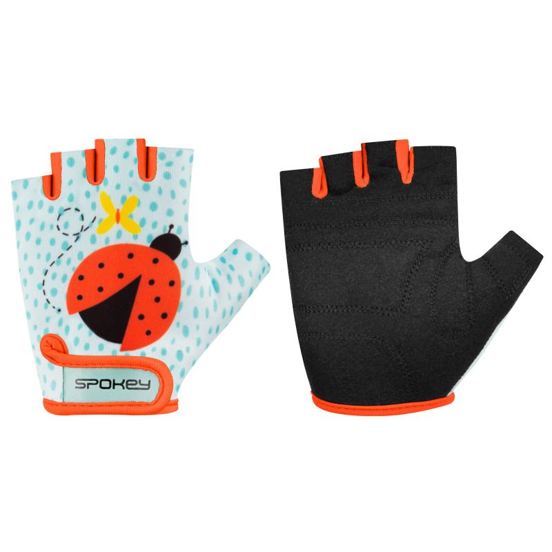 Cycling gloves SPOKEY Fun, ladybug, blue