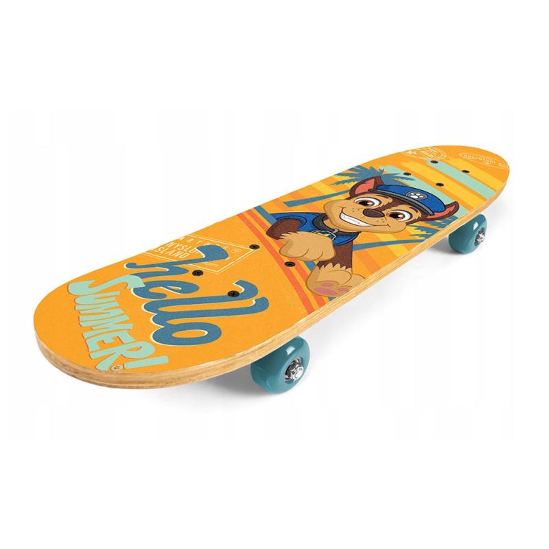 Wooden skateboard Paw Patrol 61 cm, yellow-blue