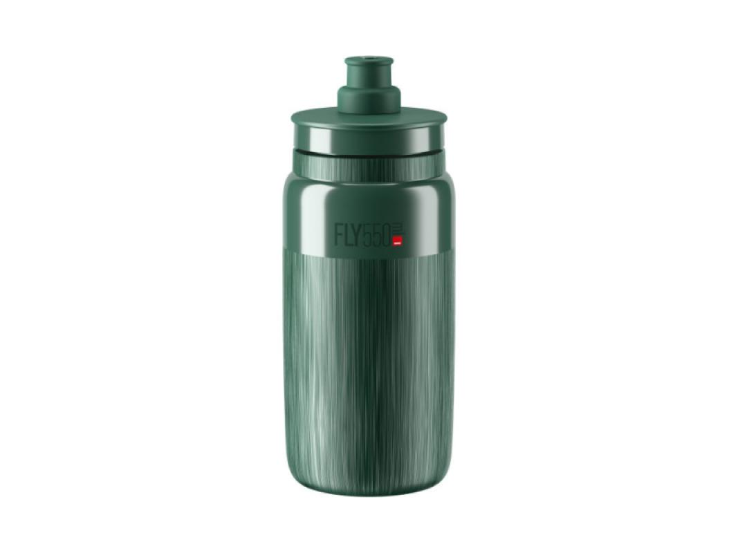 Bottle ELITE Fly Tex Dark Green, dark green with gray logo