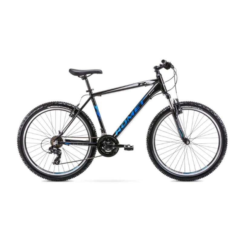 Jalgratas ROMET Rambler R6.1 26″, must-hõbe-sinine