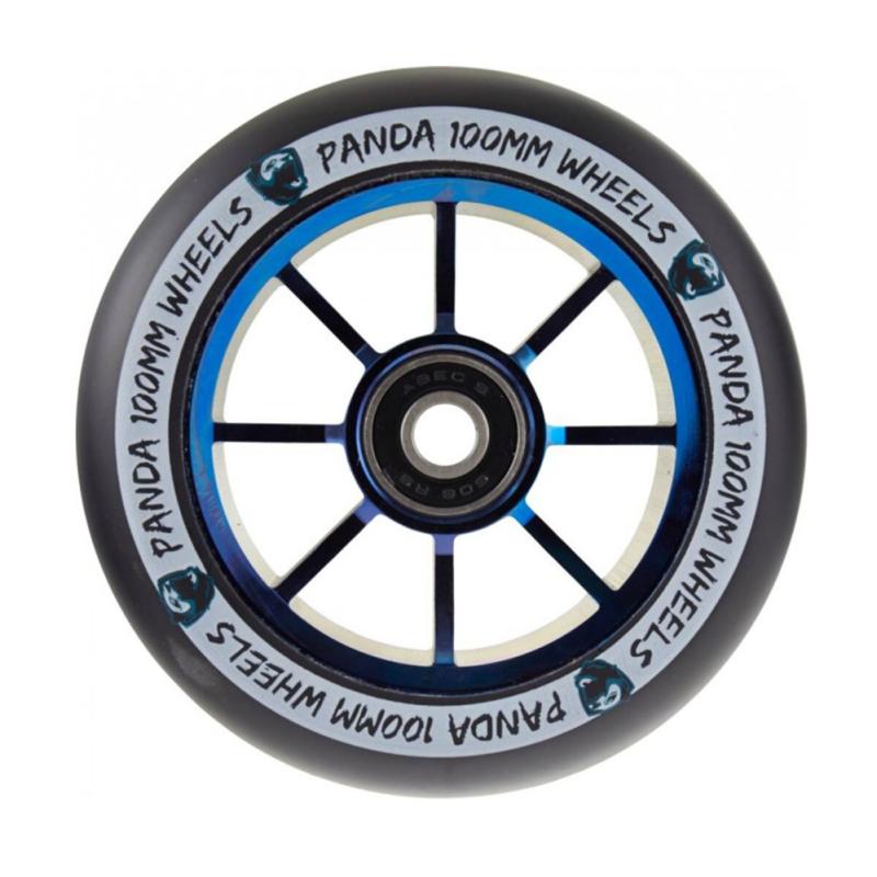 Tõukeratta ratas Panda Spoked V2 Pro Scooter Wheel 100mm Blue Chrome