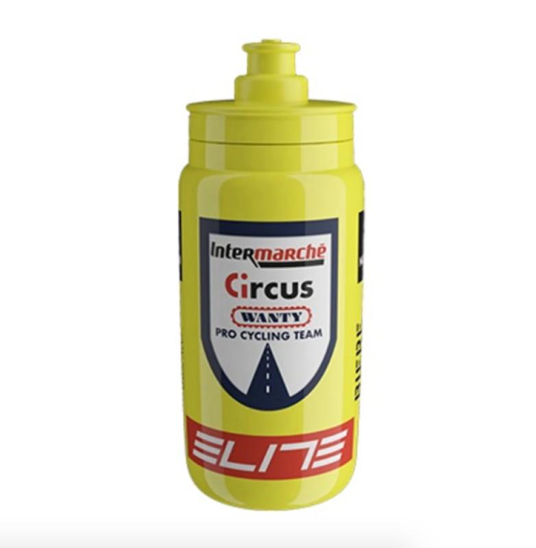 Бутылка ELITE Fly Teams 2023 Intermarche Circus Wanty 550мл, желтая