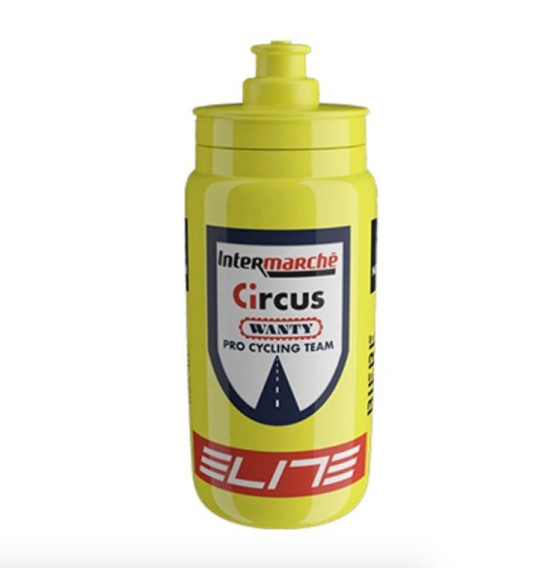 Bottle ELITE Fly Teams 2023 Intermarche Circus Wanty 550ml, yellow