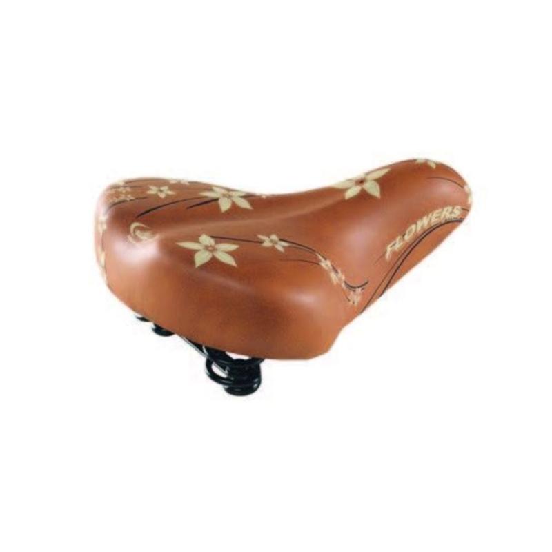 Satula SELLE MONTE GRAPPA Happy Flowers, ruskea-beige