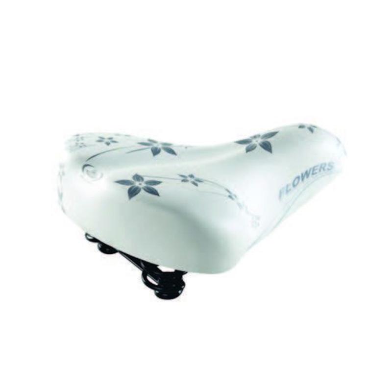 Saddle SELLE MONTE GRAPPA Happy Flowers, white-silver