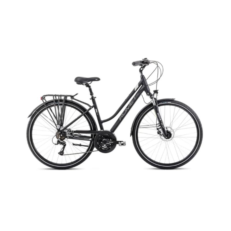 Гибридный велосипед ROMET Gazela 4 (2024) 28", черно-серый